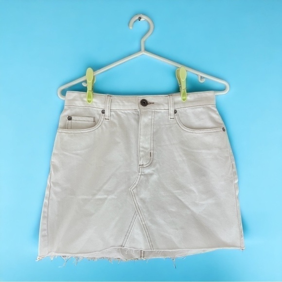 Revolve Pistola Ryder White High-Waisted Denim Mini Skirt - Picture 4 of 14